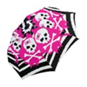 Zebra Skull Splatter Folding Umbrellas View2