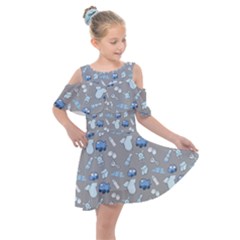 Cute Baby Stuff Kids  Shoulder Cutout Chiffon Dress by SychEva