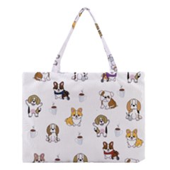 Hot Chocolate Puppies Hot Cocoa Medium Tote Bag by Wegoenart