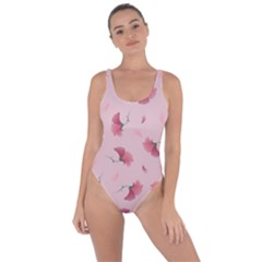 Flowers Pattern Pink Background Bring Sexy Back Swimsuit