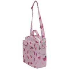 Flowers Pattern Pink Background Crossbody Day Bag