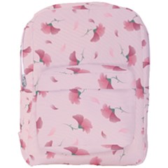 Flowers Pattern Pink Background Full Print Backpack