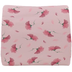 Flowers Pattern Pink Background Seat Cushion