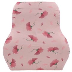Flowers Pattern Pink Background Car Seat Back Cushion 