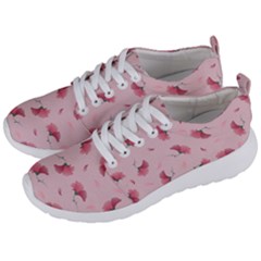 Flowers Pattern Pink Background Men s Lightweight Sports Shoes