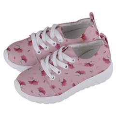Flowers Pattern Pink Background Kids  Lightweight Sports Shoes
