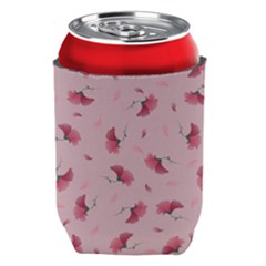 Flowers Pattern Pink Background Can Holder