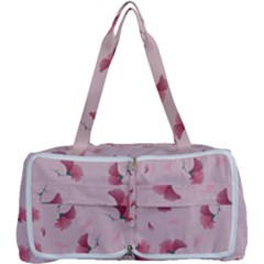 Flowers Pattern Pink Background Multi Function Bag