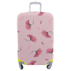 Flowers Pattern Pink Background Luggage Cover (Medium)