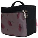 Flowers Pattern Pink Background Make Up Travel Bag (Big) View2