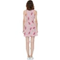 Flowers Pattern Pink Background Inside Out Reversible Sleeveless Dress View4