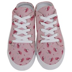 Flowers Pattern Pink Background Half Slippers