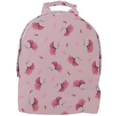 Flowers Pattern Pink Background Mini Full Print Backpack