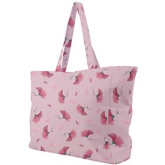 Flowers Pattern Pink Background Simple Shoulder Bag