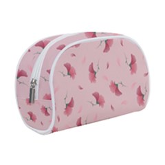 Flowers Pattern Pink Background Make Up Case (Small)