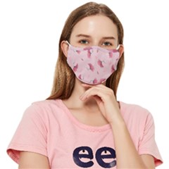 Flowers Pattern Pink Background Fitted Cloth Face Mask (Adult)