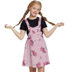 Flowers Pattern Pink Background Kids  Apron Dress