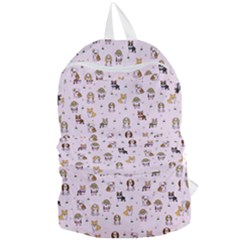 Puppies Dog Pattern Drawing Foldable Lightweight Backpack by Wegoenart