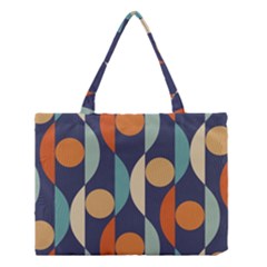 Mid Century Vintage Retro Geometric Medium Tote Bag by Wegoenart