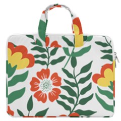 Painting Flower Leaves Forest Macbook Pro 16  Double Pocket Laptop Bag  by Wegoenart