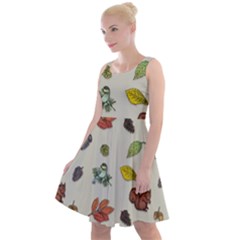 Autumn Fall Animals Nature Season Knee Length Skater Dress by Wegoenart