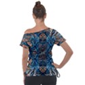 Lapislazuli arabesque  Off Shoulder Tie-Up Tee View2