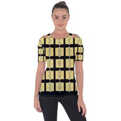 Stay Cool With Bloom In Decorative Shoulder Cut Out Short Sleeve Top