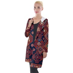 Armenian Old Carpet  Hooded Pocket Cardigan