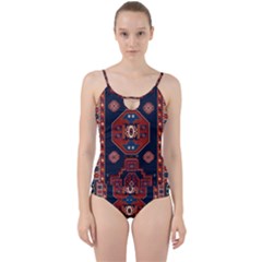 Armenian Old Carpet  Cut Out Top Tankini Set