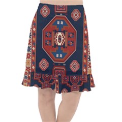 Armenian Old Carpet  Fishtail Chiffon Skirt by Gohar