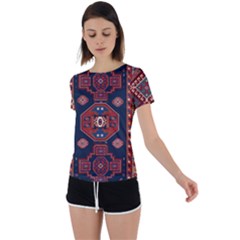 Armenian Old Carpet  Back Circle Cutout Sports Tee by Gohar