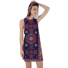 Armenian Old Carpet  Racer Back Hoodie Dress