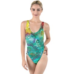 Underwater Summer High Leg Strappy Swimsuit