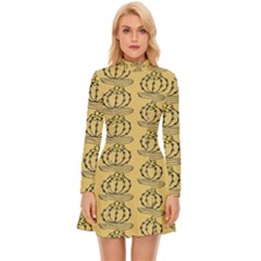 Cactus Long Sleeve Velour Longline Dress by ConteMonfrey