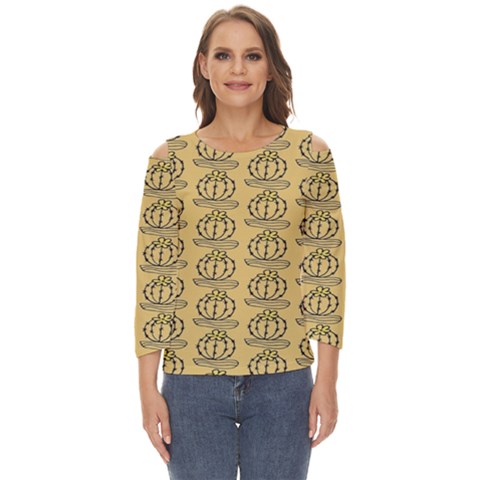 Cactus Cut Out Wide Sleeve Top by ConteMonfrey