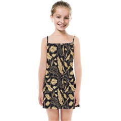 Natura Premium Golden Leaves Kids  Summer Sun Dress by ConteMonfrey