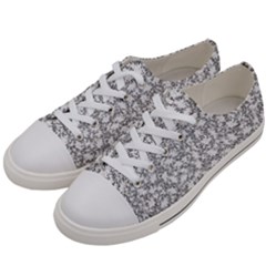 Bacterias Drawing Black And White Pattern Men s Low Top Canvas Sneakers by dflcprintsclothing