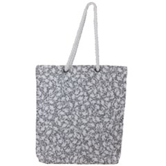 Bacterias Drawing Black And White Pattern Full Print Rope Handle Tote (large) by dflcprintsclothing