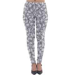 Bacterias Drawing Black And White Pattern Lightweight Velour Leggings by dflcprintsclothing