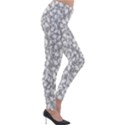 Bacterias Drawing Black And White Pattern Lightweight Velour Leggings View4