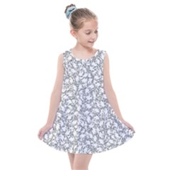 Bacterias Drawing Black And White Pattern Kids  Summer Dress by dflcprintsclothing