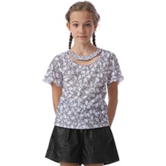 Bacterias Drawing Black And White Pattern Kids  Front Cut Tee by dflcprintsclothing