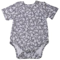 Bacterias Drawing Black And White Pattern Baby Short Sleeve Onesie Bodysuit by dflcprintsclothing