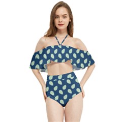 Blue Pines Blue Halter Flowy Bikini Set  by ConteMonfrey