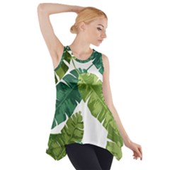 Banana Leaves Tropical Side Drop Tank Tunic by ConteMonfrey