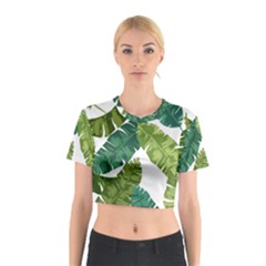 Banana Leaves Tropical Cotton Crop Top by ConteMonfrey