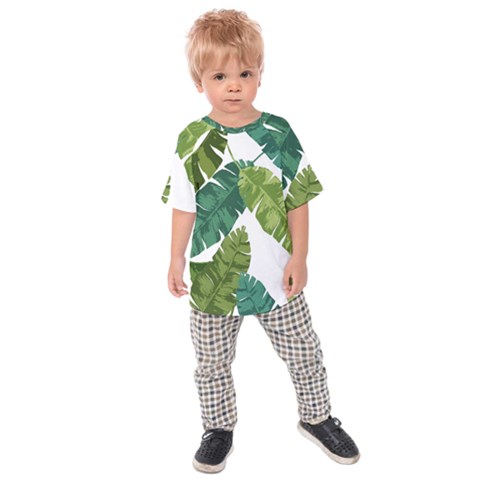 Banana Leaves Tropical Kids  Raglan Tee by ConteMonfrey