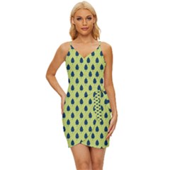 Blue Pines Wrap Tie Front Dress