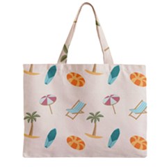 Cool Summer Pattern - Beach Time!   Zipper Mini Tote Bag by ConteMonfrey