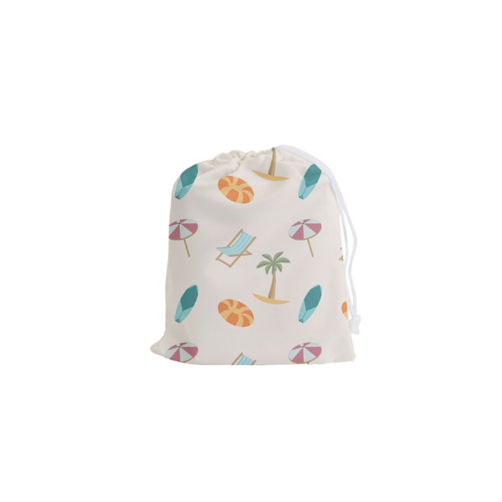 Cool Summer Pattern - Beach Time!   Drawstring Pouch (XS)